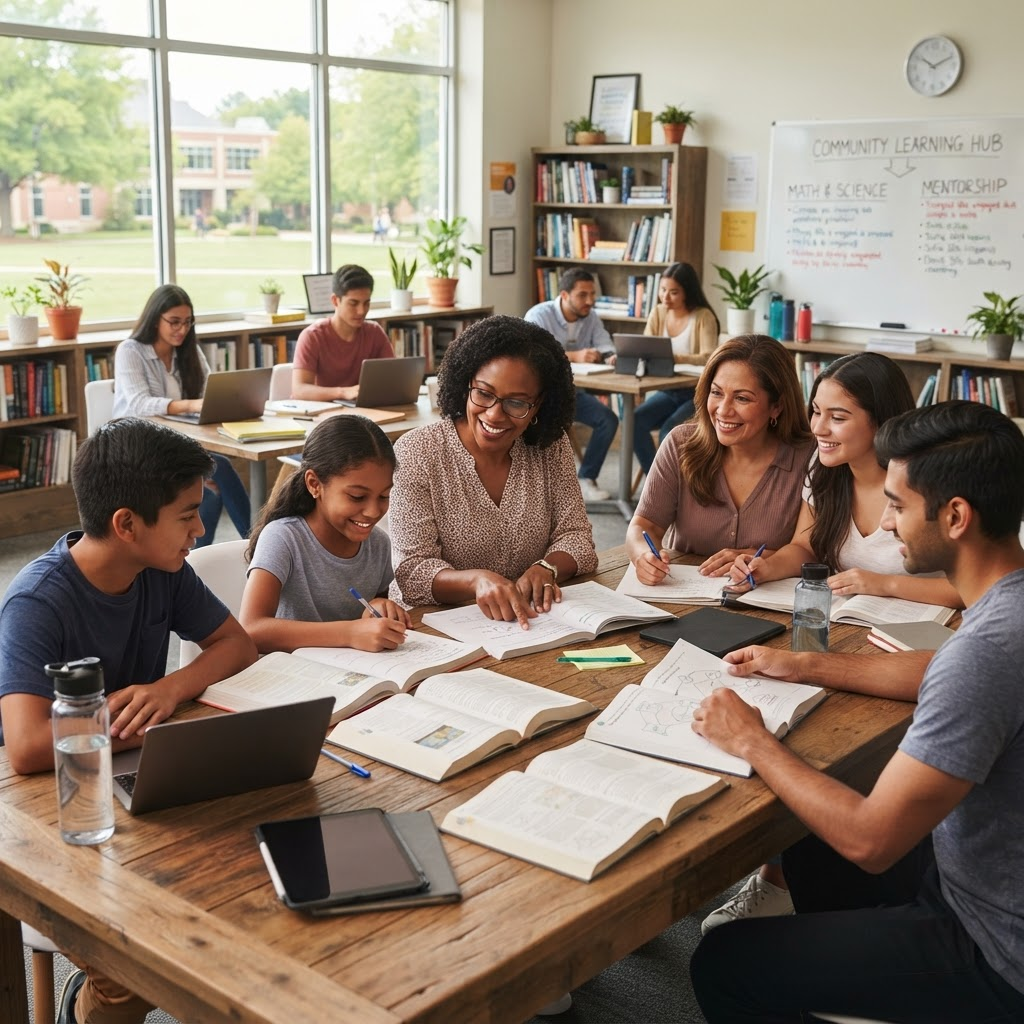 Families and students learning together